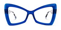 Deanne - Butterfly Blue Eyeglasses | Vooglam Angle View