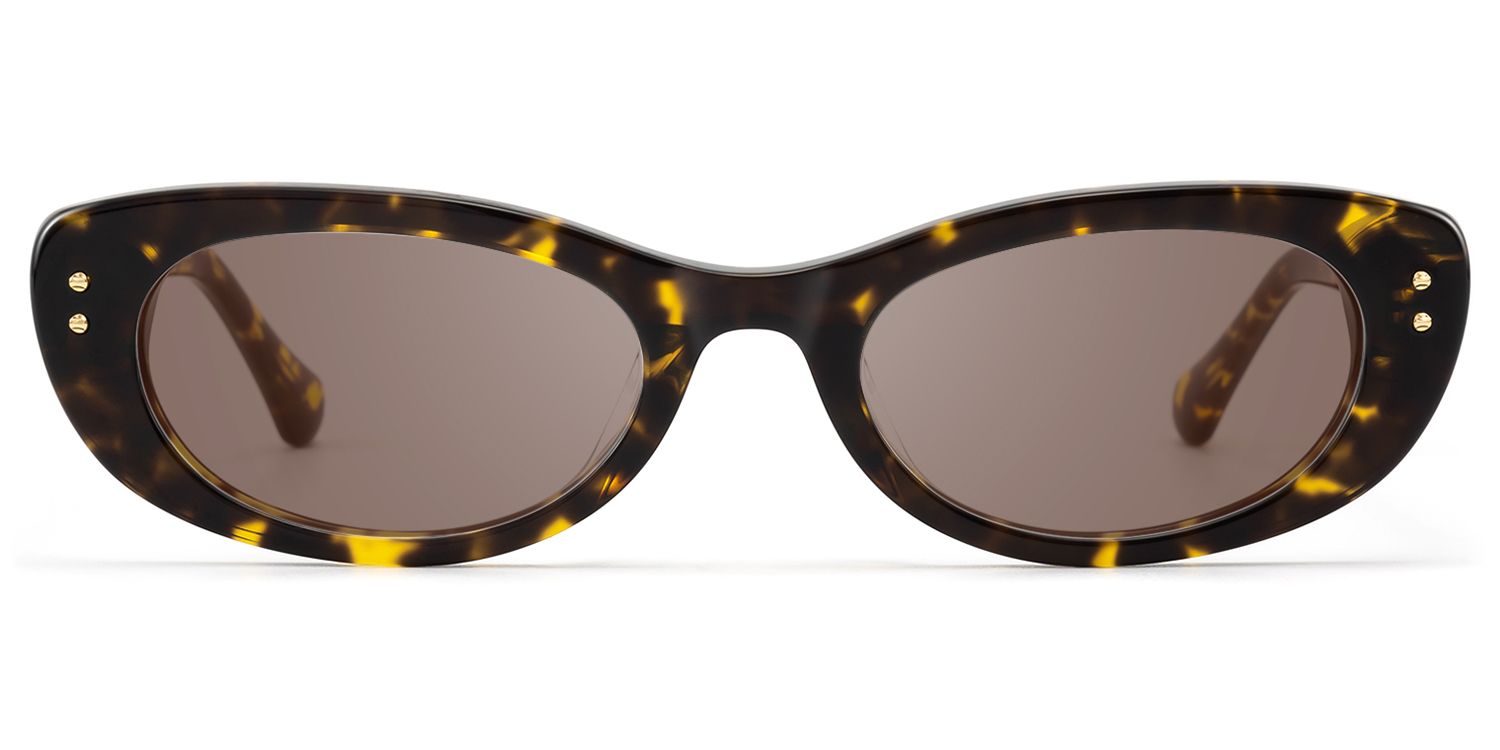 Frame Size of Ginza - Brown Tinted Tortoise Acetate Sunglasses | Vooglam