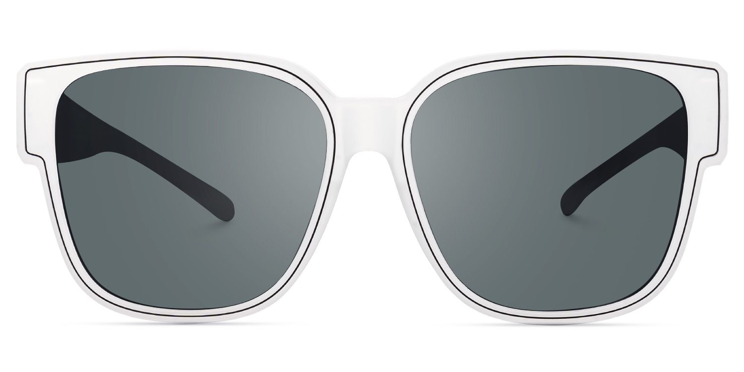 Macayle - Square White Fit Over Sunglasses | Vooglam Angle View