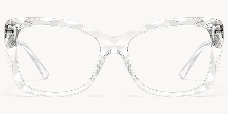 Shane - Rectangle Crystal Clear Faceted Glasses