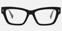 Surreal - Rectangle Black Eyeglasses | Vooglam Angle View