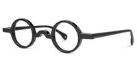 Desirie - Round Black Eyeglasses | Vooglam Front View