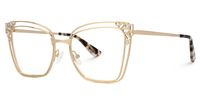 Fathiyya - Butterfly Gold Eyeglasses | Vooglam Front View