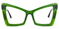Elidius - Cat Eye Green Eyeglasses | Vooglam Angle View