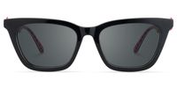 Jaiana - Cat Eye Black Sunglasses | Vooglam Angle View