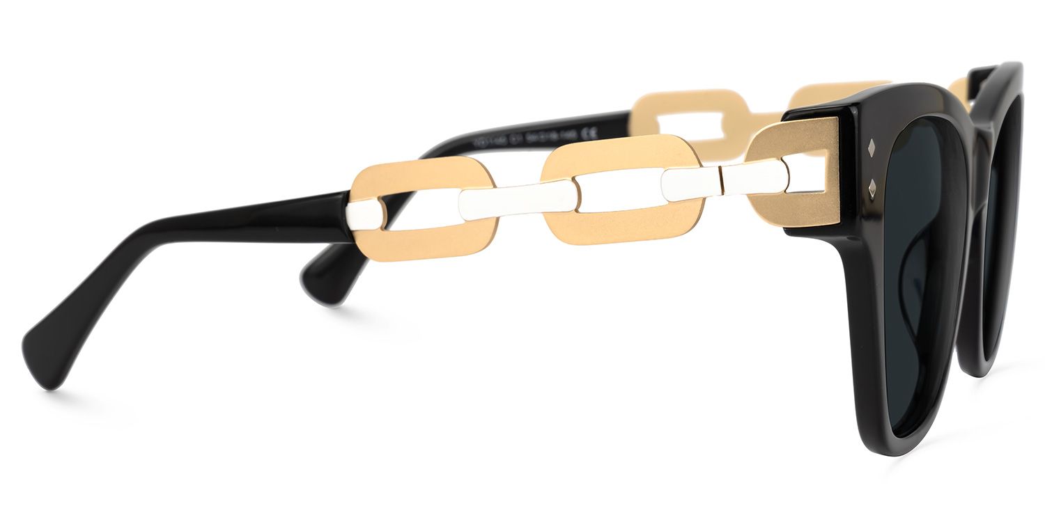 Davion - Square Black Sunglasses product detail 4