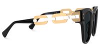 Davion - Square Black Sunglasses | Vooglam 