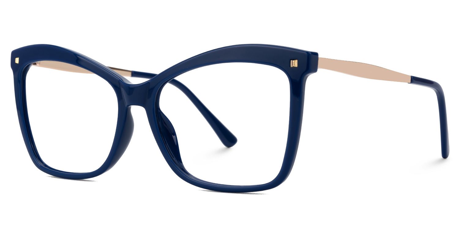 Blue Glam Libby Butterfly Reading Glasses | Vooglam Front View