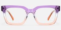 Loop - Square Two-tone Eyeglasses | Vooglam Angle View