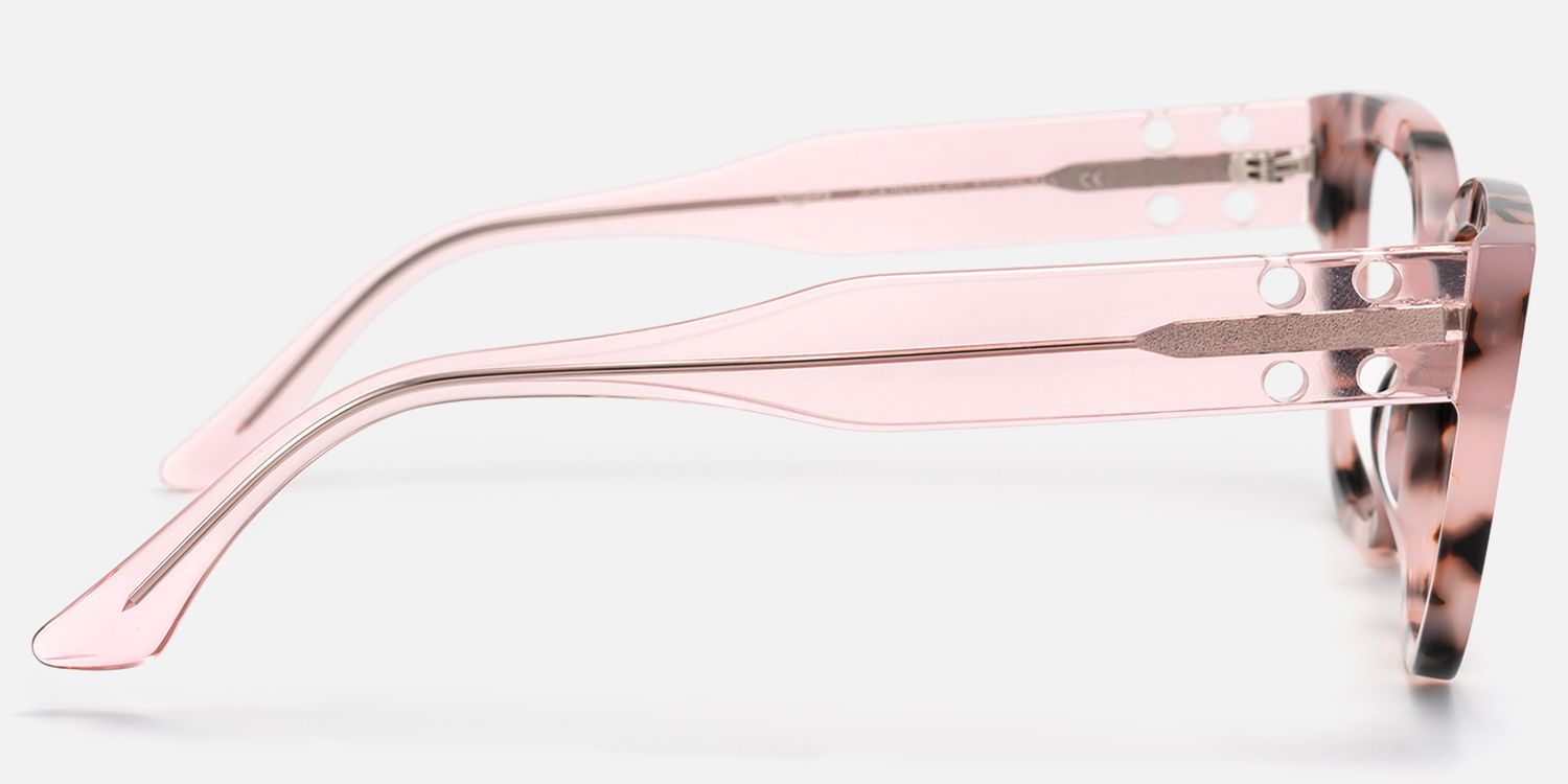 Lorette - Square Pink Eyeglasses product detail 3