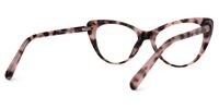 Eleanore - Cat Eye Pink/Tortoise Eyeglasses | Vooglam Side View
