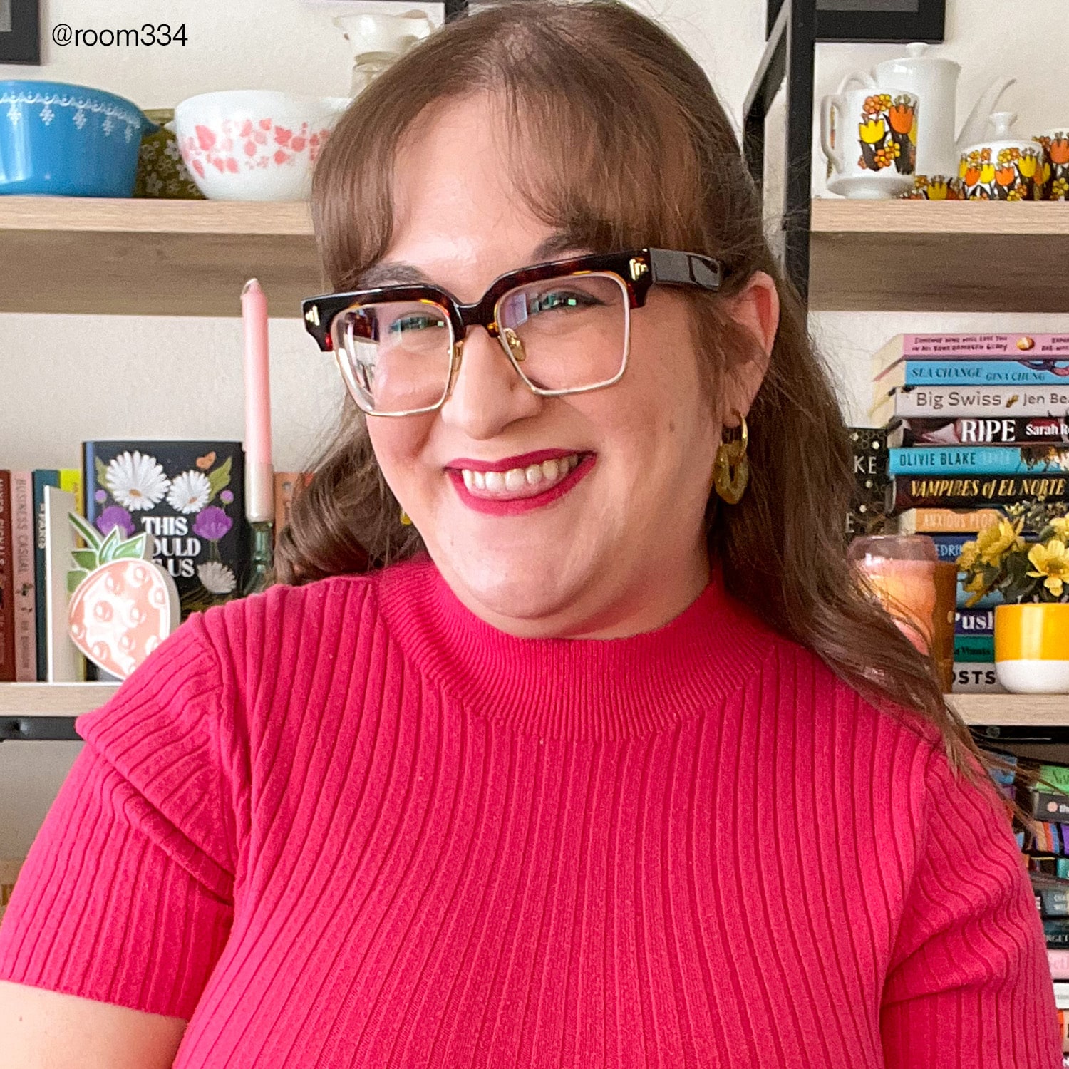 Nathifa - Browline Tortoise Eyeglasses