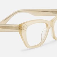 Starlina - Rectangle Champagne Eyeglasses | Vooglam Design Details