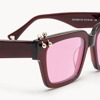 PIERCE - Square Red Sunglasses - 4