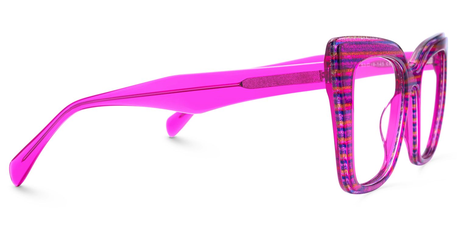 Kaipo - Square Purple Eyeglasses | Vooglam 4