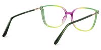 Kinfe - Square Green/Purple Eyeglasses | Vooglam Side View