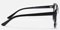 Letitia - Bold Faceted Black Rectangle Glasses | Vooglam Side View