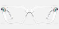 Nebula - Rectangle Transparent Eyeglasses | Vooglam Angle View
