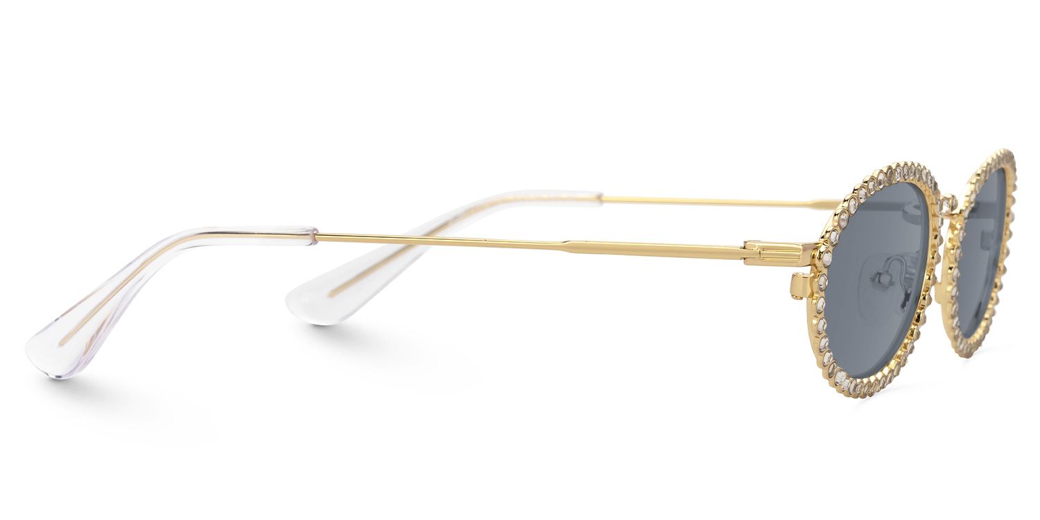 Fergie - Oval Gold Sunglasses | Vooglam 4