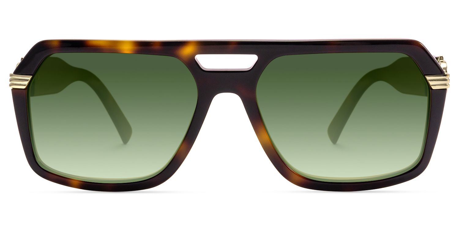 Maverick - Gold Tortoise Aviator Sunglasses | Vooglam Product Details 1