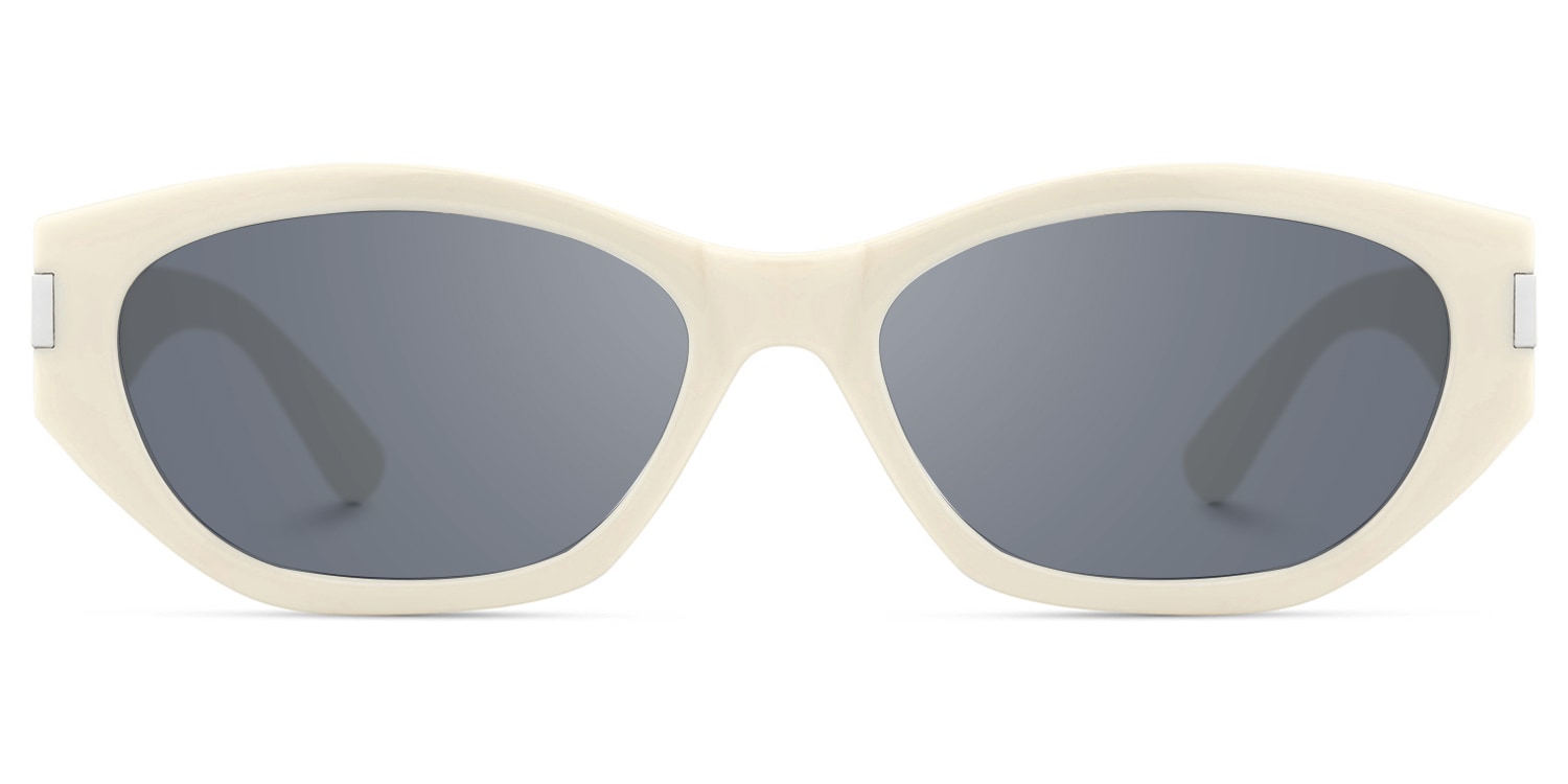 Reign - Geometric White Sunglasses - 1