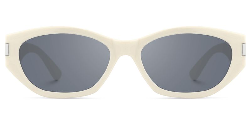 Reign - Geometric White Sunglasses | Vooglam