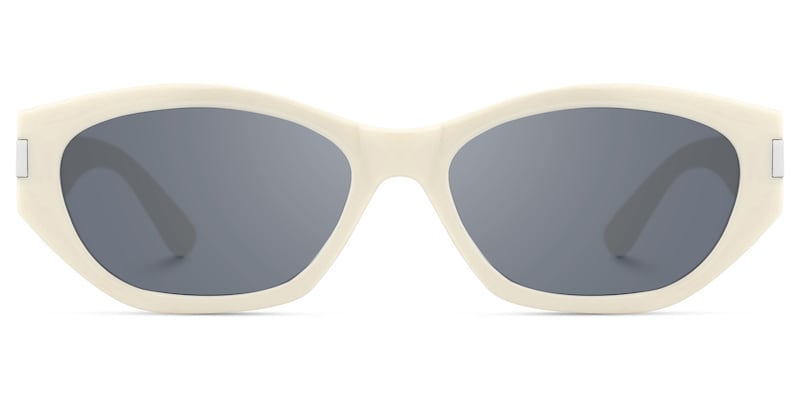 Reign - Geometric White Sunglasses