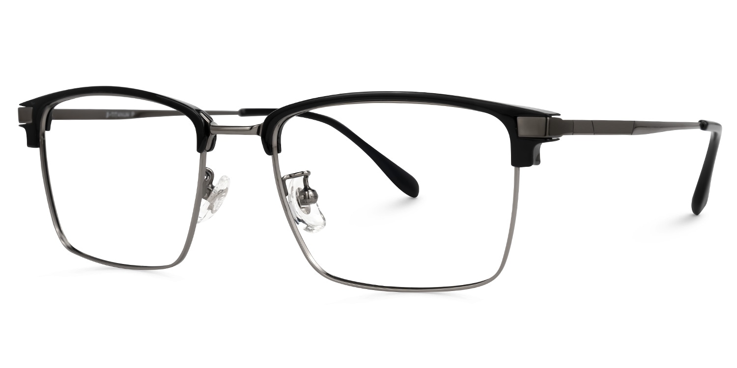 Eisley Rectangle Black/Grey Eyeglasses Vooglam