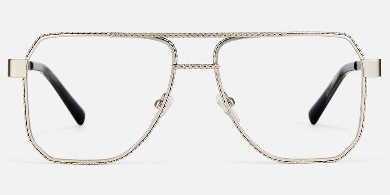 Fidelina - Aviator Silver Eyeglasses