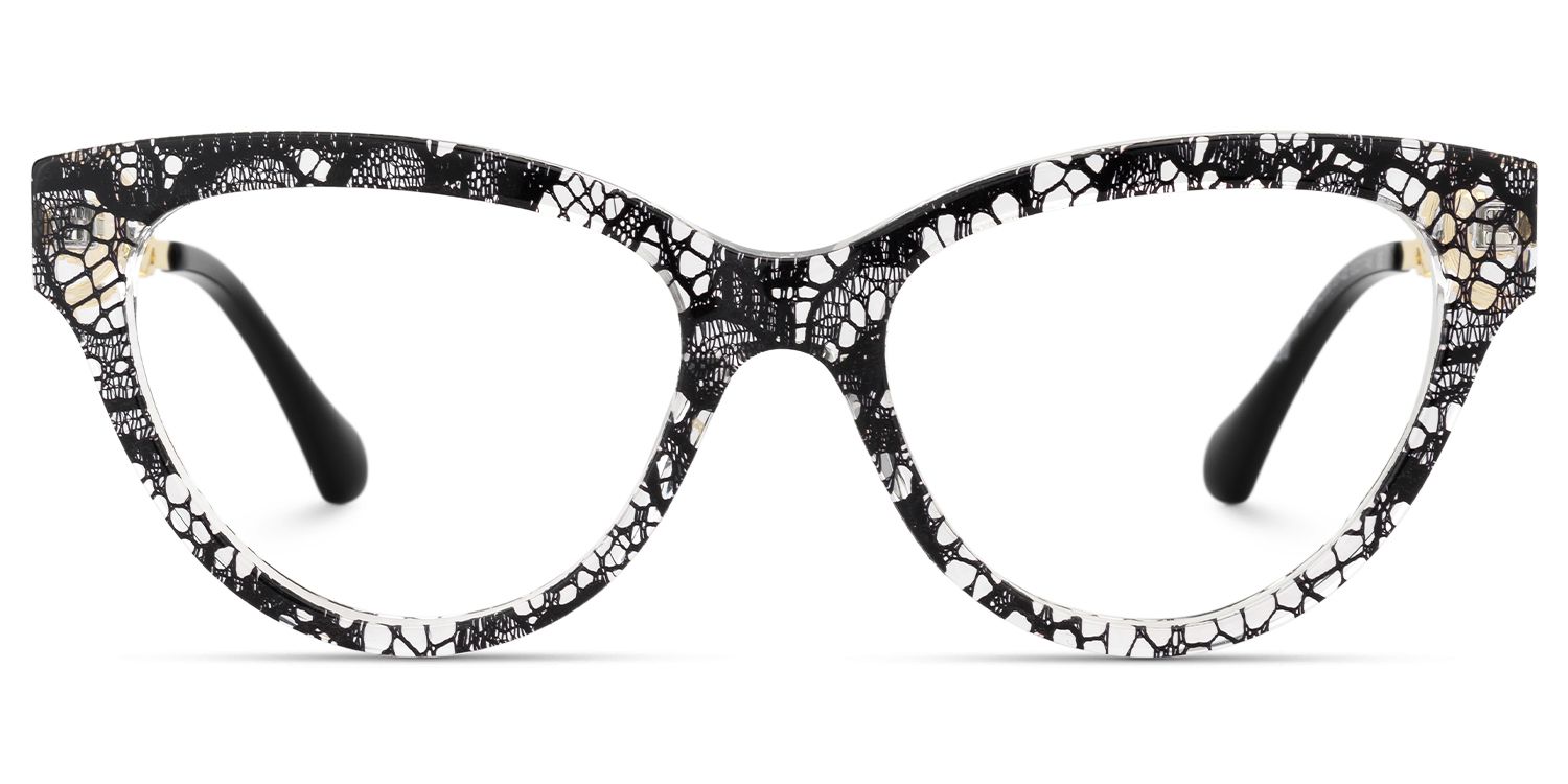 Rhapsody - Butterfly Pattern Eyeglasses | Vooglam Angle View