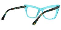 Eamon - Cat Eye Blue Eyeglasses | Vooglam Side View