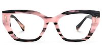 Naiara - Rectangle Two-tone Eyeglasses | Vooglam Angle View
