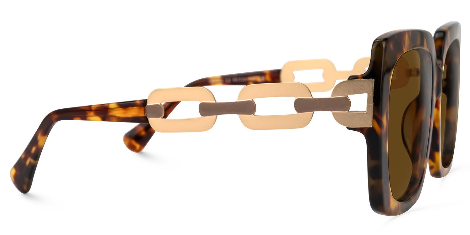Dascha - Square Tortoise Sunglasses | Vooglam 4