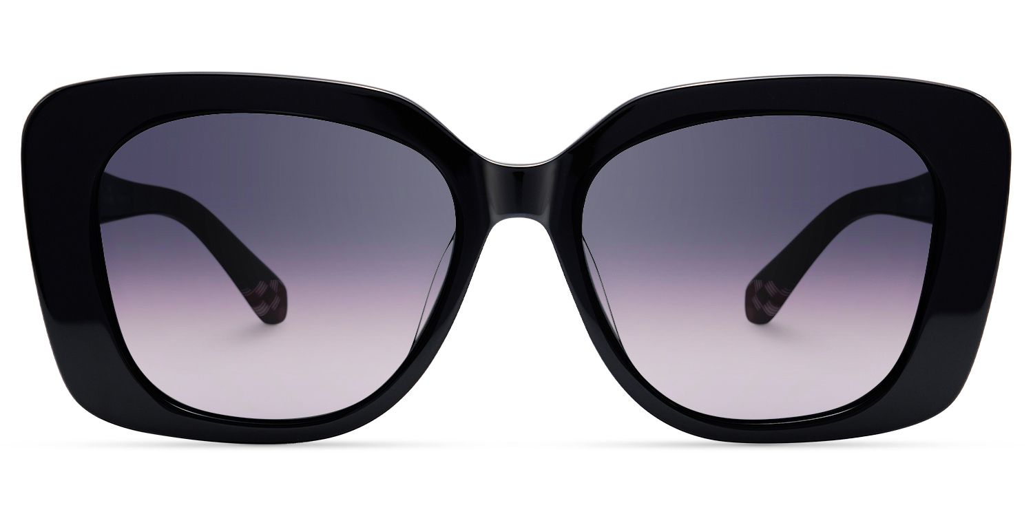 Yolo - Square Blue Sunglasses | Vooglam Angle View