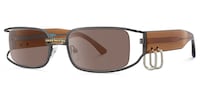Riff - Rectangle Grey Sunglasses - 3