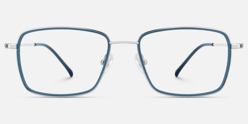 Marlene - Rectangle Blue Eyeglasses by Vooglam