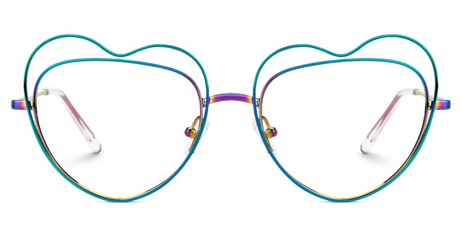 Fidelio - Heart Multicolor Eyeglasses | Vooglam Angle View