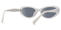 Phantom - Oval White Sunglasses - 3