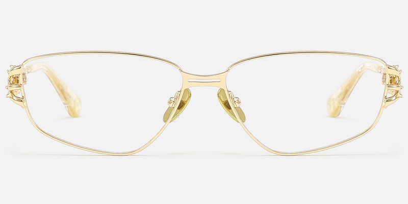 Spine - Geometric Gold Eyeglasses