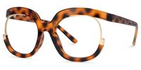 Fredia - Chunky Tortoise Shell Eyeglasses | Vooglam Front View