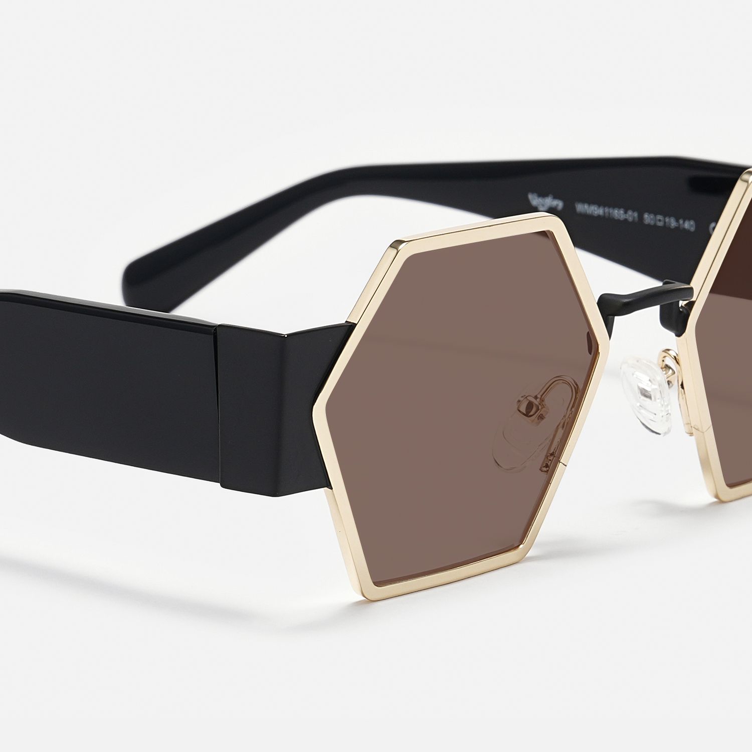 Lizzy - Geometric Gold Sunglasses | Vooglam Design Details
