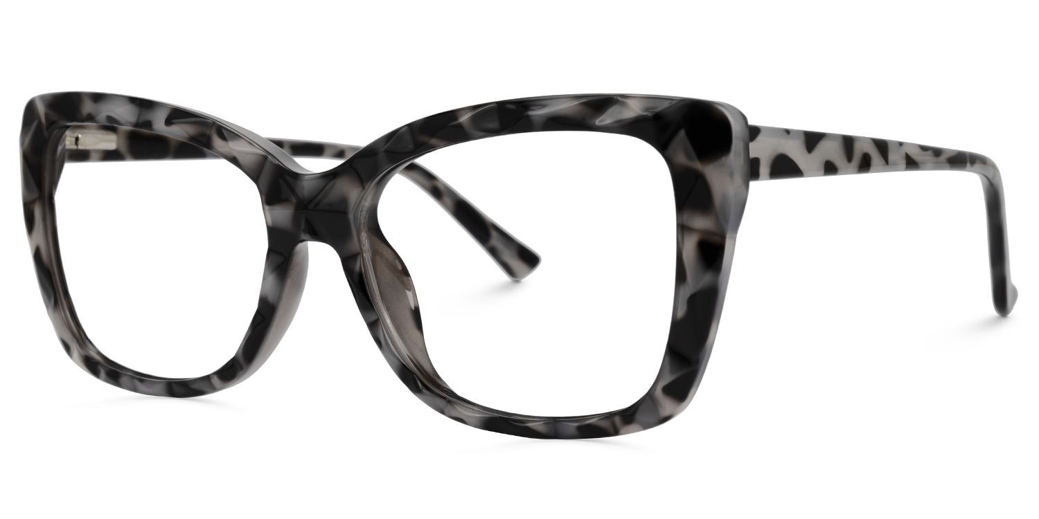 Shane - Rectangle Grey/Tortoise Eyeglasses | Vooglam Front View
