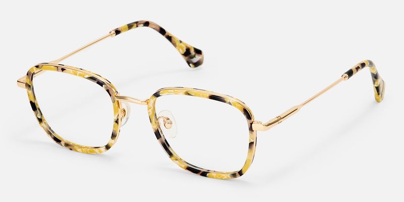 Sundance - Square Yellow Eyeglasses
