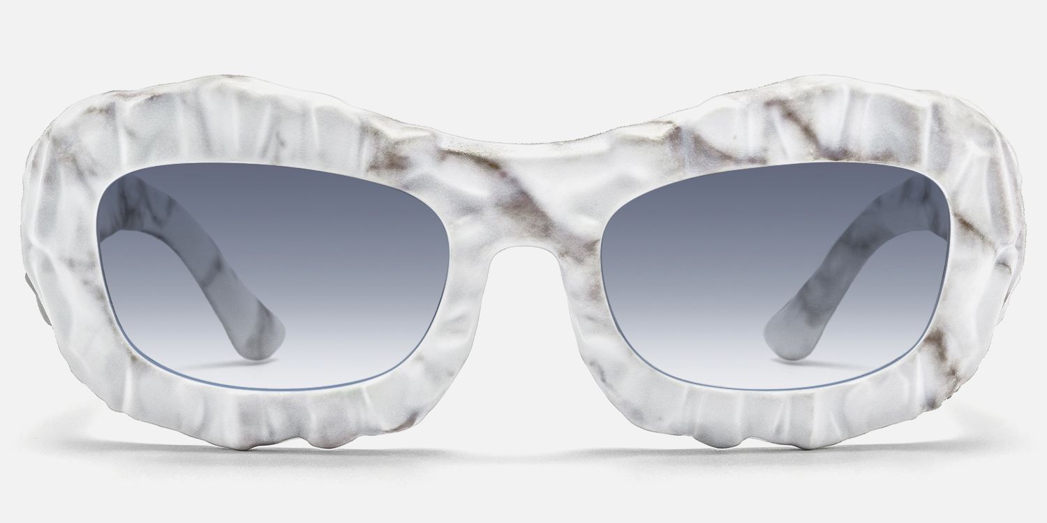 The Geologist - Marbled Gradient Gray Sunglasses | Vooglam Angle View