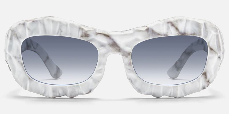 The Geologist - Geometric White Sunglasses