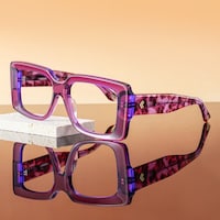 Kente - Rectangle Purple Eyeglasses - 1