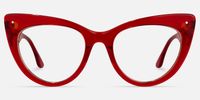 Akua - Chic Red Cat-Eye Frames Women Glasses | Vooglam Angle View
