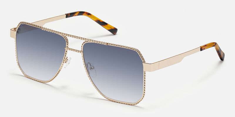 Fidelina - Aviator Gold Sunglasses