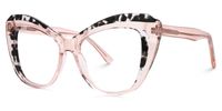 Ehren - Cat Eye Pink/Tortoise Eyeglasses | Vooglam Front View