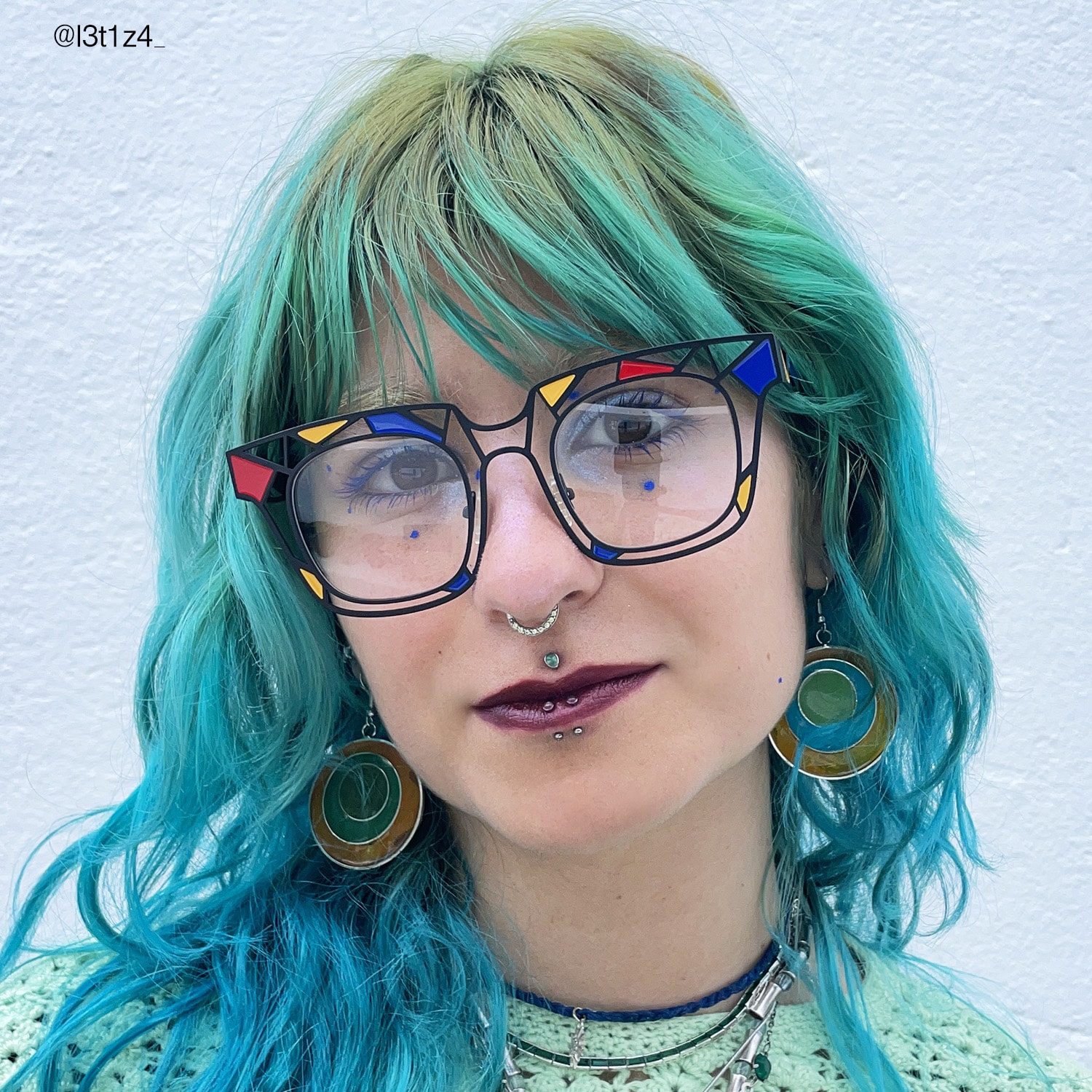 Mondrian - Square Black Eyeglasses